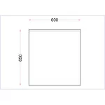 Vogue Stainless Steel Wall Table with Upstand 600mm - Image 5