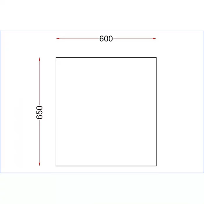 Vogue Stainless Steel Wall Table with Upstand 600mm - Image 5