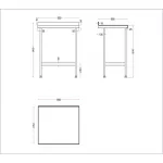 Vogue Stainless Steel Wall Table with Upstand 900mm - Image 3
