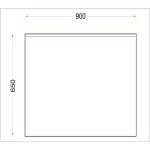 Vogue Stainless Steel Wall Table with Upstand 900mm - Image 5