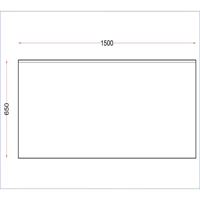 Vogue Stainless Steel Wall Table with Upstand 1500mm - Image 5