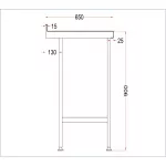 Vogue Stainless Steel Wall Table with Upstand 1500mm - Image 6
