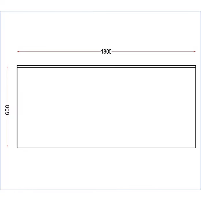 Vogue Stainless Wall Table with Upstand 1800mm - Image 5