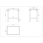 Vogue Stainless Steel Centre Table 900mm - Image 3