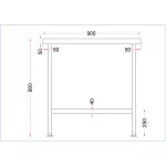 Vogue Stainless Steel Centre Table 900mm - Image 4