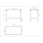 Vogue Stainless Steel Centre Table 1200mm - Image 3