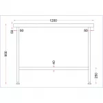 Vogue Stainless Steel Centre Table 1200mm - Image 4