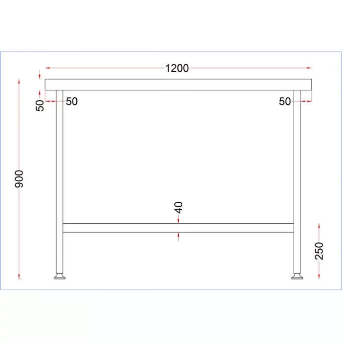 Vogue Stainless Steel Centre Table 1200mm - Image 4