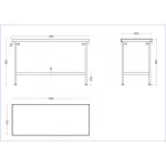 Vogue Stainless Steel Centre Table 1500mm - Image 3