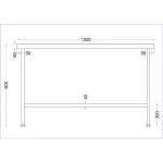 Vogue Stainless Steel Centre Table 1500mm - Image 4