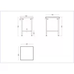 Vogue Stainless Steel Centre Table 600mm - Image 3