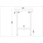 Vogue Stainless Steel Centre Table 600mm - Image 4
