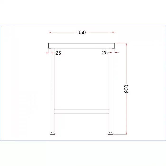 Vogue Stainless Steel Centre Table 600mm - Image 6