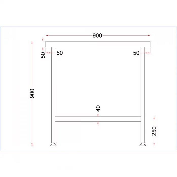Vogue Stainless Steel Centre Table 900mm - Image 4