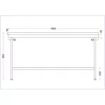Vogue Stainless Steel Centre Table 1800mm - Image 4