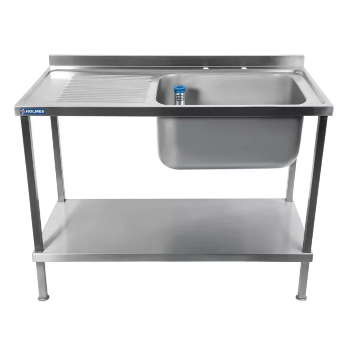 Vogue Fully Assembled Stainless Steel Sink Left Hand Drainer 1200mm - Image 2