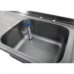 Vogue Fully Assembled Stainless Steel Sink Left Hand Drainer 1200mm - Image 3