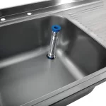 Vogue Fully Assembled Stainless Steel Sink Right Hand Drainer 1500mm - Image 4