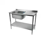 Vogue Fully Assembled Stainless Steel Sink Right Hand Drainer 1500mm - Image 3