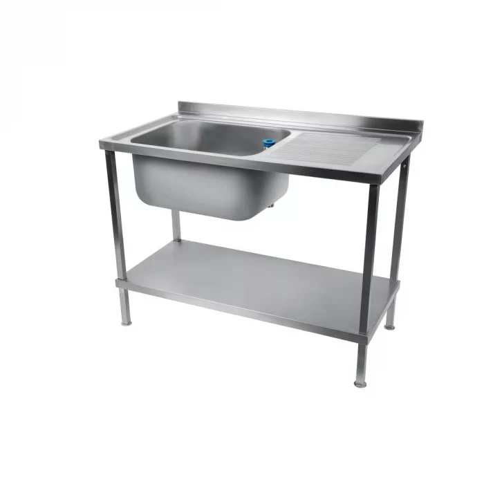 Vogue Fully Assembled Stainless Steel Sink Right Hand Drainer 1500mm - Image 3