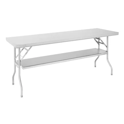 Vogue Stainless Steel Folding Work Table 1830x760x780mm