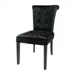 Bolero Black Crushed Velvet Dining Chair (Pack of 2) - Image 3