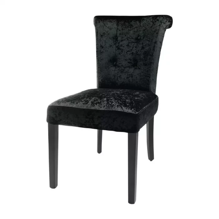 Bolero Black Crushed Velvet Dining Chair (Pack of 2) - Image 3