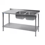 Vogue Fully Assembled Stainless Steel Sink Left Hand Drainer 1800mm - Image 4