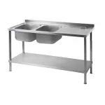 Vogue Fully Assembled Stainless Steel Sink Right Hand Drainer 1800mm - Image 4