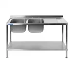 Vogue Fully Assembled Stainless Steel Sink Right Hand Drainer 1800mm - Image 5
