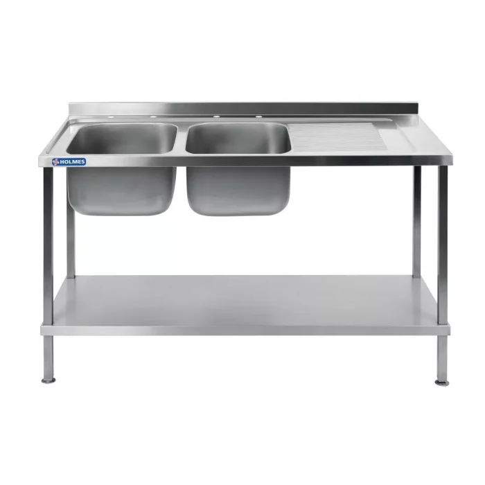 Vogue Fully Assembled Stainless Steel Sink Right Hand Drainer 1800mm - Image 5