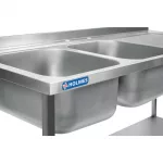 Vogue Fully Assembled Stainless Steel Sink Right Hand Drainer 1800mm - Image 6