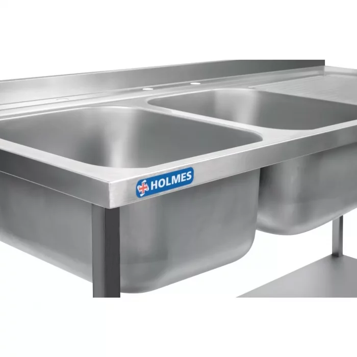 Vogue Fully Assembled Stainless Steel Sink Right Hand Drainer 1800mm - Image 6
