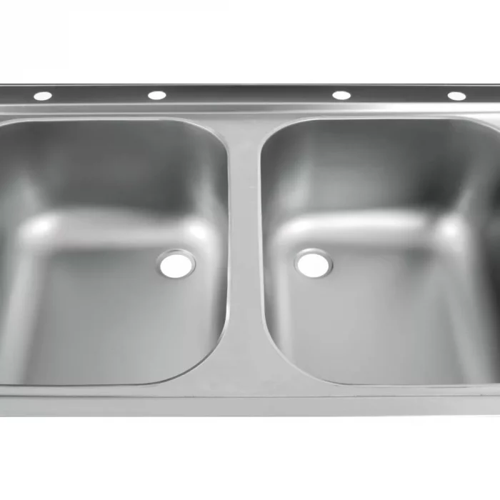 Vogue Fully Assembled Stainless Steel Sink Left Hand Drainer 1800mm - Image 7