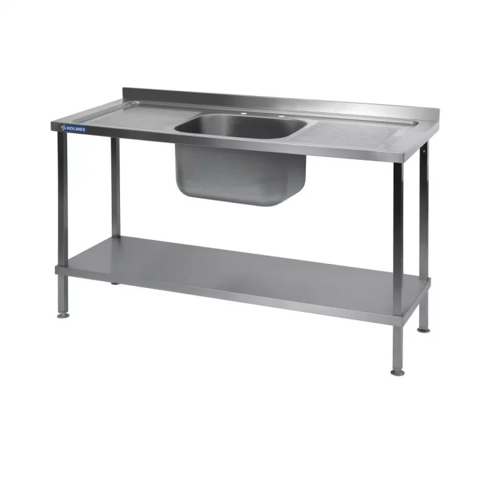 Vogue Stainless Steel Sink Double Drainer 1800mm - Image 4