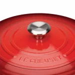 Le Creuset Cast Iron Round Casserole Dish Cerise 20cm - Image 2