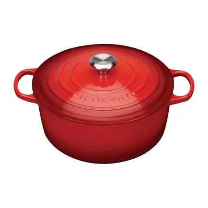 Le Creuset Cast Iron Round Casserole Dish Cerise 20cm