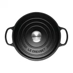 Le Creuset Cast Iron Round Casserole Dish Satin Black 20cm - Image 3