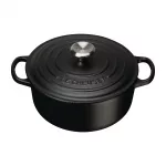 Le Creuset Cast Iron Round Casserole Dish Satin Black 20cm