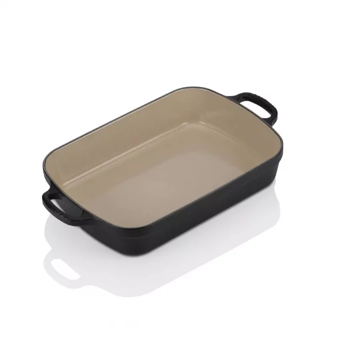 Le Creuset Cast Iron Roaster Satin Black 33cm - Image 2