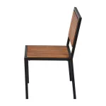 Bolero Steel & Acacia Side Chairs (Pack of 4) - Image 7