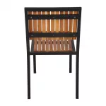 Bolero Steel & Acacia Side Chairs (Pack of 4) - Image 11
