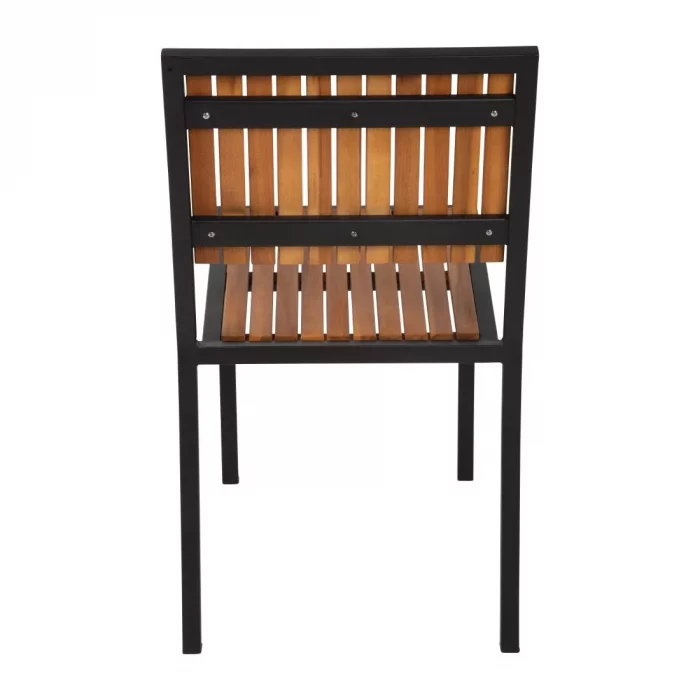 Bolero Steel & Acacia Side Chairs (Pack of 4) - Image 11