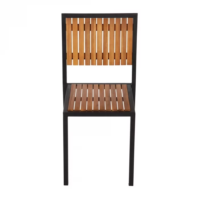 Bolero Steel & Acacia Side Chairs (Pack of 4) - Image 12