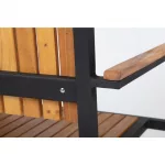 Bolero Steel & Acacia Armchair (Pack of 4) - Image 12