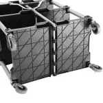 Vogue 3 Tier PP Folding Trolley Black - Image 8