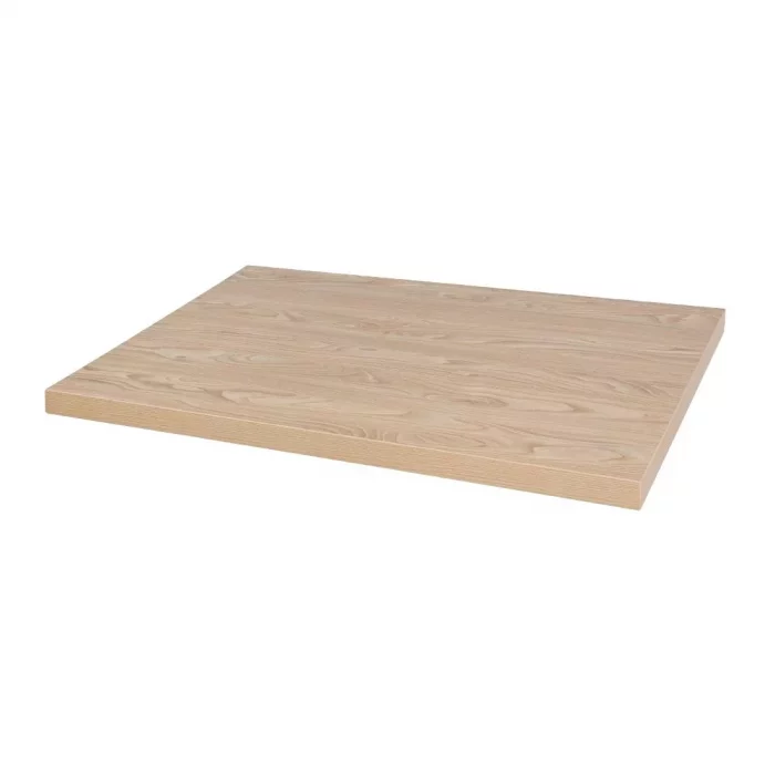 Bolero Pre-drilled Rectangular Table Top Antique Natural 1100(W) x 700(D)mm - Image 1