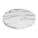 Bolero Pre-drilled Round Table Top Marble Effect 600mm - Image 2