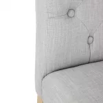 Bolero Chiswick Button Dining Chairs French Grey (Pack of 2) - Image 3