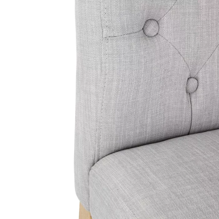 Bolero Chiswick Button Dining Chairs French Grey (Pack of 2) - Image 3